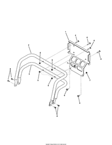 Rear Bumper Assembly Diagram and Parts List for 7800819 (C950-60107-0)(2011) Briggs and Stratton Lawn Tractor